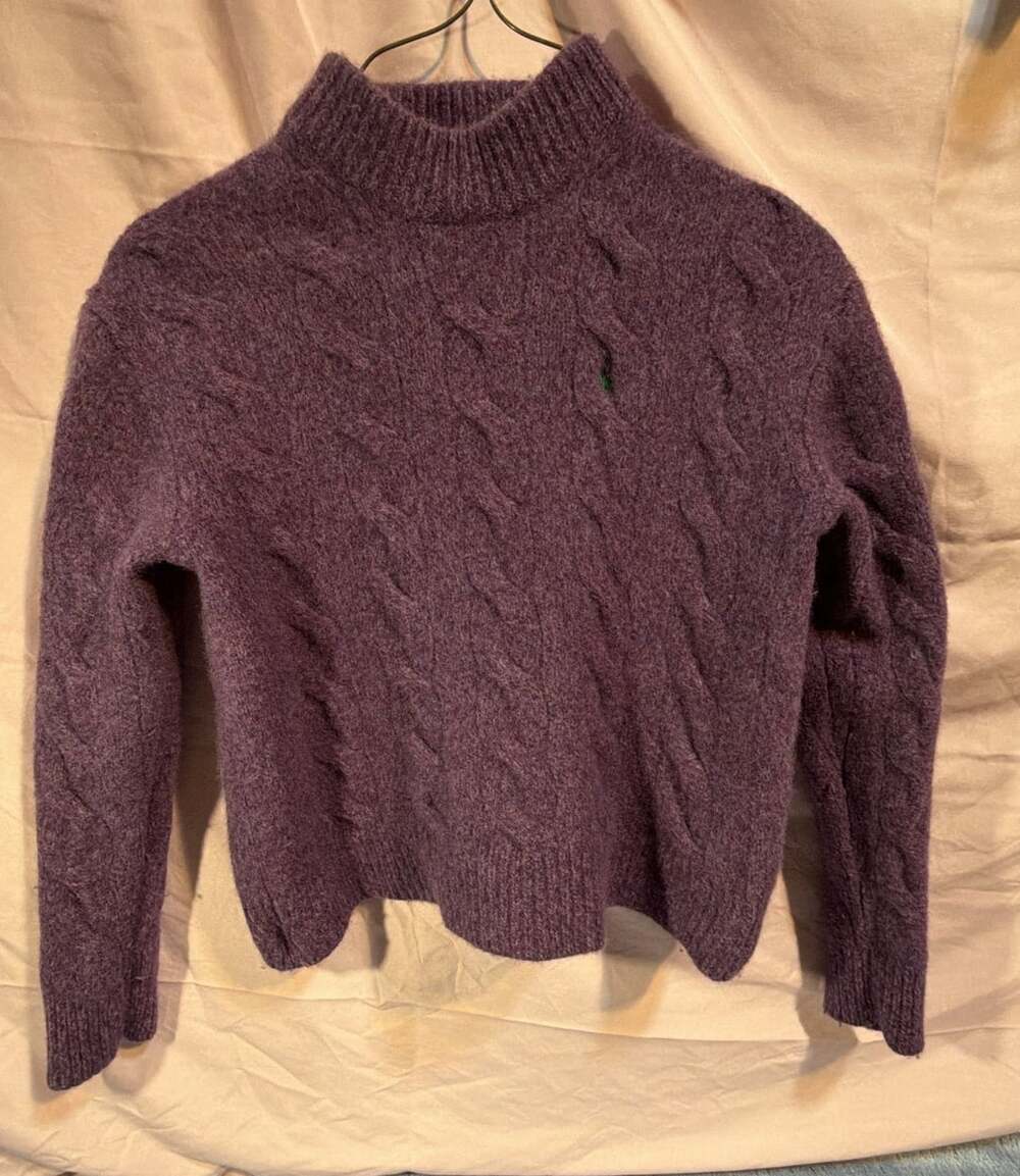 Polo By Ralph Lauren Cable Knit Wool Cashmere Sweater Size S